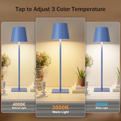 Navy Blue Rechargeable Table Lamp (2 Count)