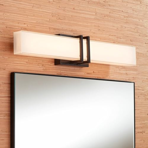 Exeter 24" Wide Black LED Bathroom Vanity Modern Wall Mount Light Fixture