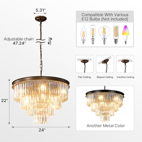 Vintage Crystal Chandeliers For Dining Room