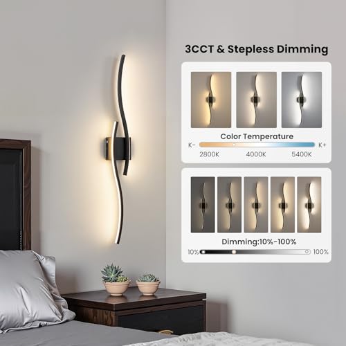 Black Battery Operated Wall Sconces (2 Count)