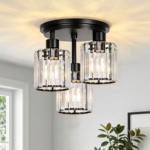 Crystal Semi Flush Mount Ceiling Light
