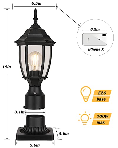 Hardwired 120V Dusk to Dawn Outdoor Post Light 2 Pack (2 Count)