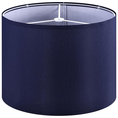 Drum Blue Lamp Shade for Table Lamp Set of 1 Medium