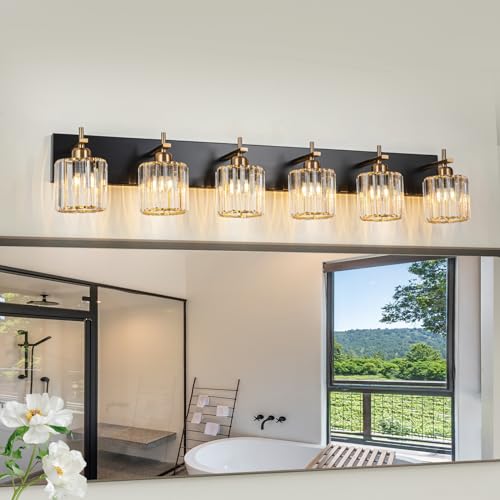 6 Light Crystal Bathroom Vanity Light
