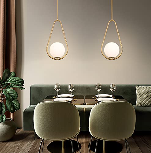 Gold Pendant Lighting Brass Finished Modern Style Kitchen Island Lighting