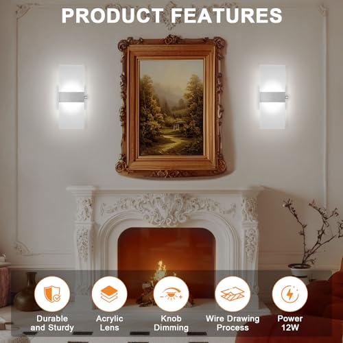 Dimmable Modern LED Wall Light with Switch