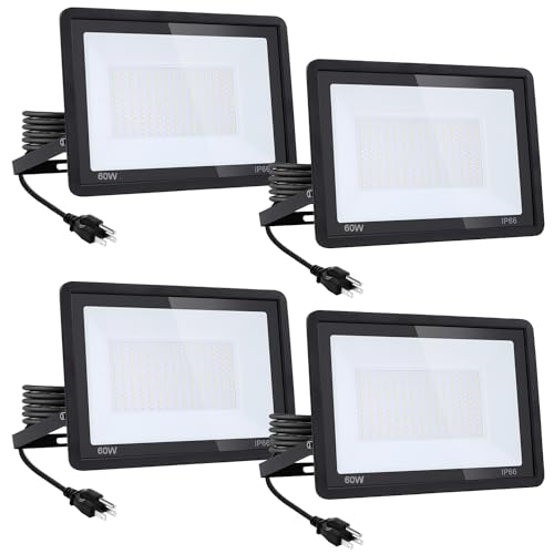 4Pack 60W LED Flood Light Outdoor