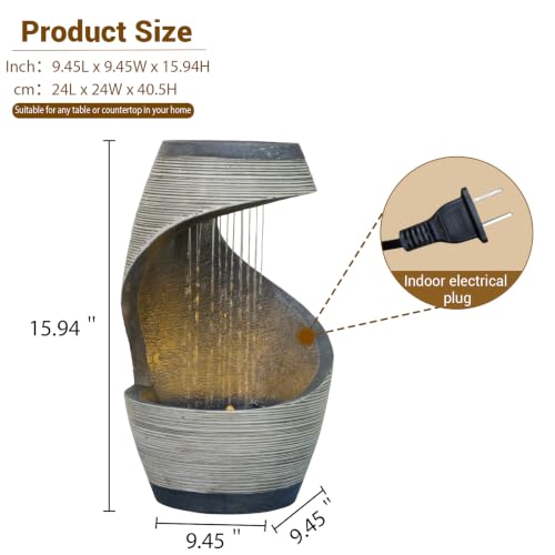 Modern Indoor Tabletop Water Fountain for Office Decor