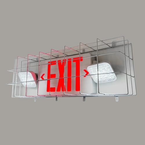 Exit Sign Combo with Steel Cage