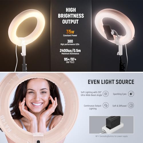14" Inflatable Large Ring Light with Tripod Stand
