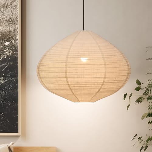 Hanging Lamp shade Oval 20INCH White Linen Pendant Light shade