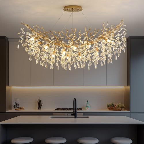 Rectangle Crystal Tree Branch Chandelier