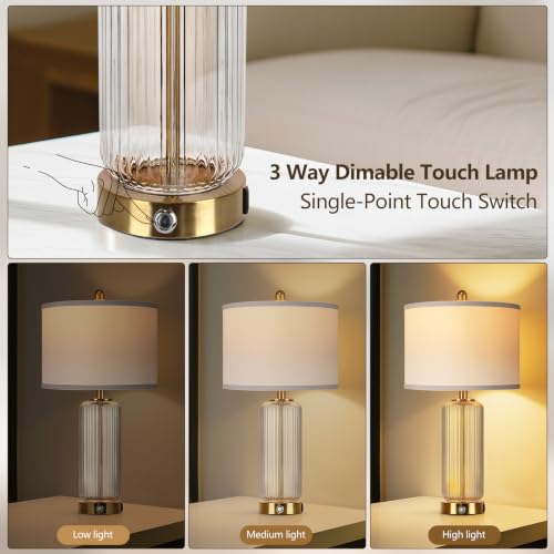 Modern 27" Touch Table Lamp Set of 2 (2 Count)