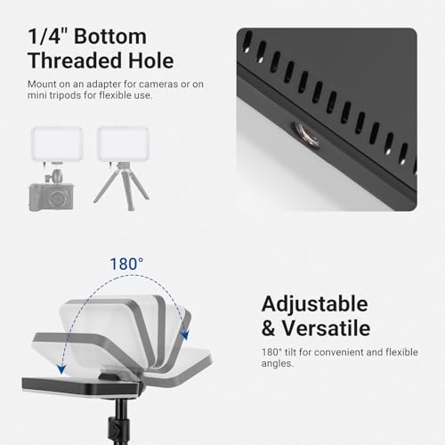 Basics 2 Pack LED Video Light Panel Lighting Kit (2 Count)