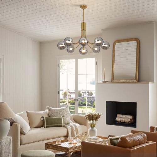 Mid Century Light Fixture Gold Chandelier Large Sputnik Dining Lighting