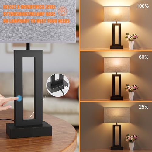 Nightstand Table Lamps for Bedrooms Set of 2 (2 Count)