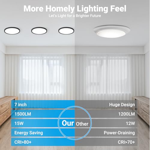 2 Pack LED Flush Mount Ceiling Light