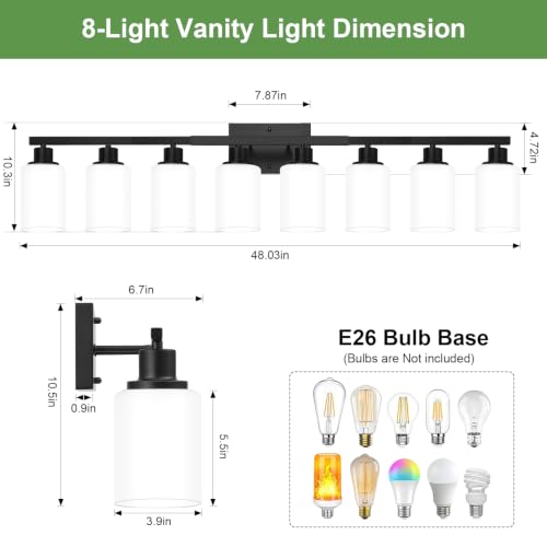 8 Light Bathroom Light Fixtures