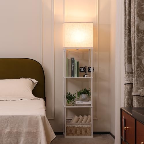 Floor Lamp with Shelves
