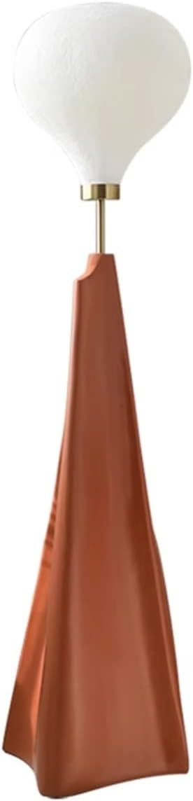 Floor Lamp Resin Floor Lamp Living Room Design Decorative Floor Lamp Simple Bedroom Art Lamp (Without Light Source) Standing Reading Lamps (Color : Orange)