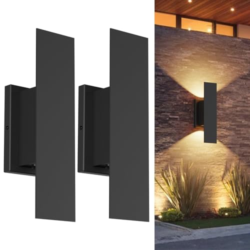 4 Packs LED Up Down Black Wall Light (4 Count)