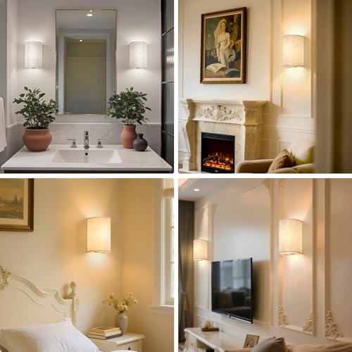 Battery Operated Wall Sconce Wireless Wall Sconces Set of Two (2 Count)