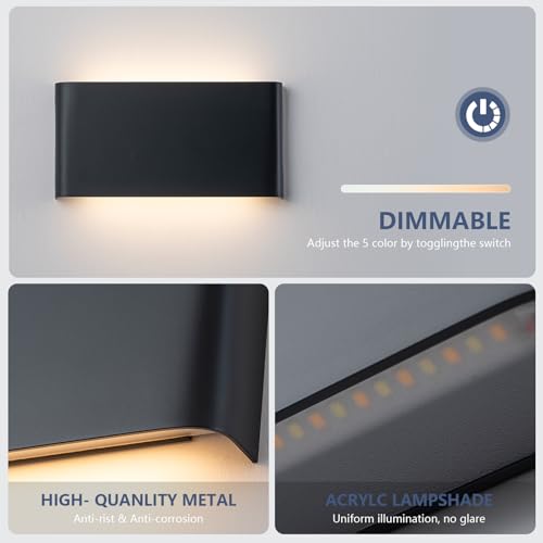 2 Pack Modern LED Wall Sconces (2 Count)