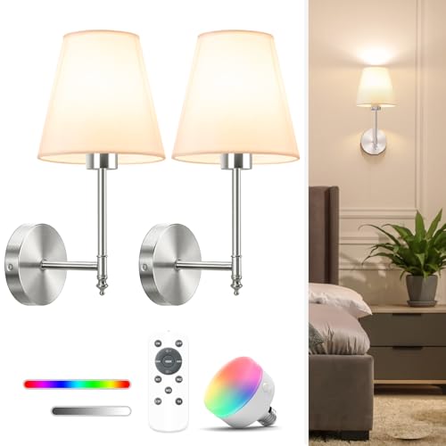 14.5 inch Battery Operated Wall Sconce Set of 2 (2 Count)