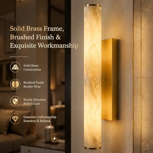Alabaster Wall Sconces Set of 2