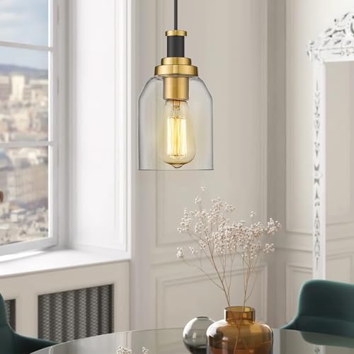 2 Pack Black Gold Hanging Kitchen Lights (2 Count)