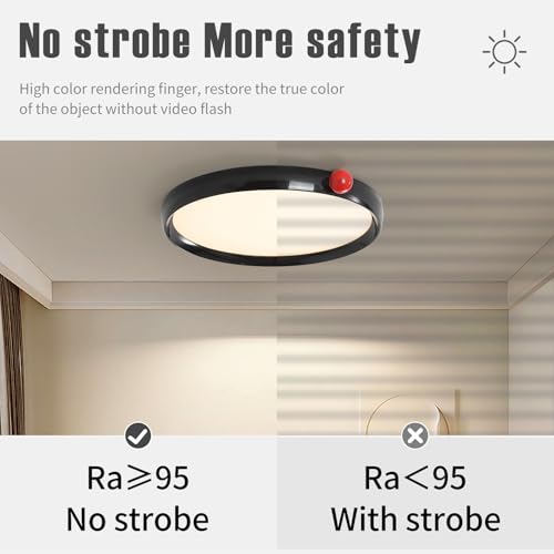 Black Round Flat Panel Light