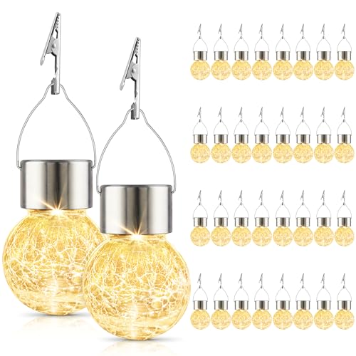 Solar Lights Outdoor Decorative 32 Pack (32 Count)