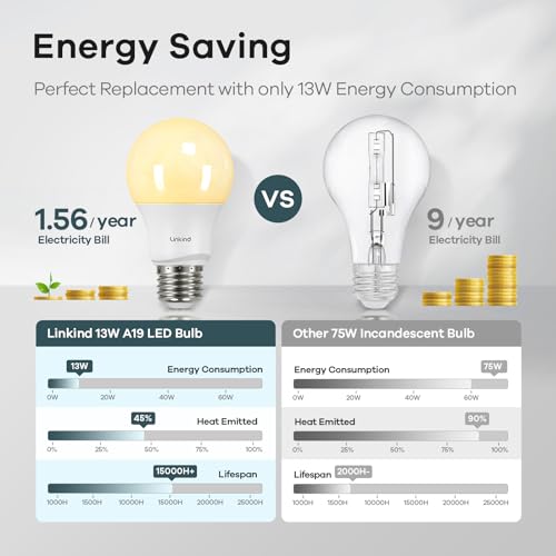 A19 LED Light Bulbs (6 Count)
