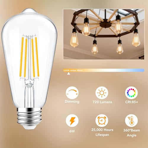 ST58 E26 LED Light Bulbs (4 Count)