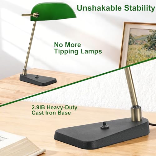 Green Bankers Desk Lamp