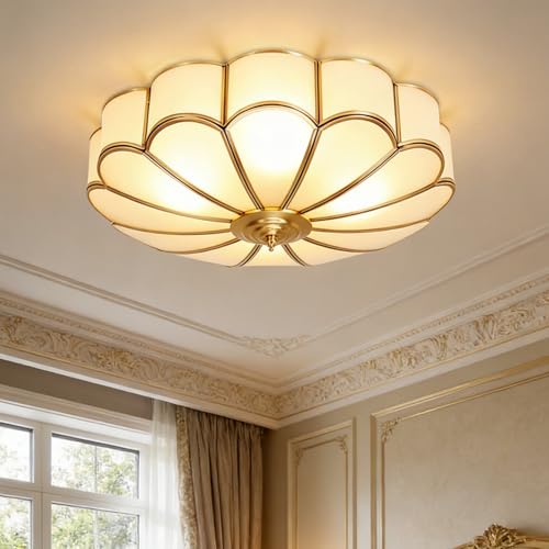 Mid Century Modern Brass Ceiling Light Fixture