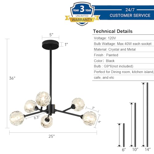 Sputnik Chandeliers for Dining Room