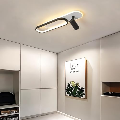 Modern LED Ceiling Light 34.1" Linear Black Linear Ceiling Lights