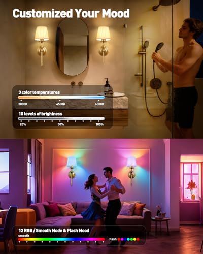 10000mAh Battery Operated Wall Sconce Set of 2 (2 Count)