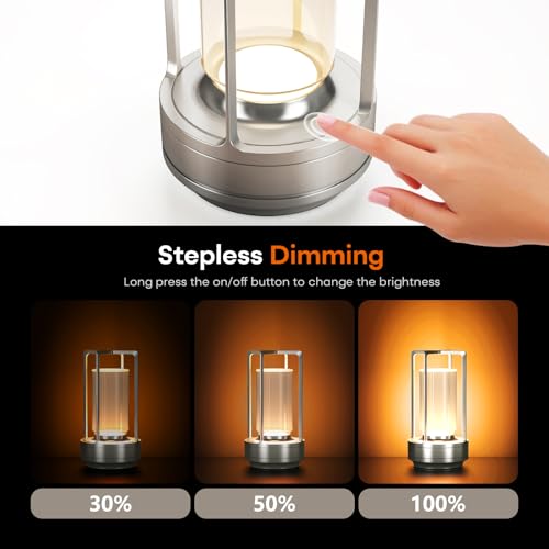 Rechargeable Cordless Small Metal Table Lamp