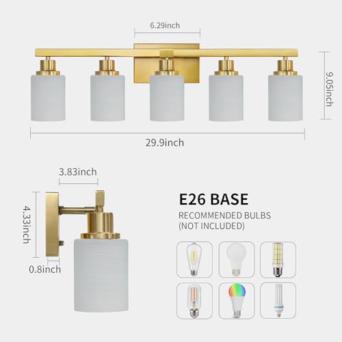 Gold Bathroom Light Fixtures 5