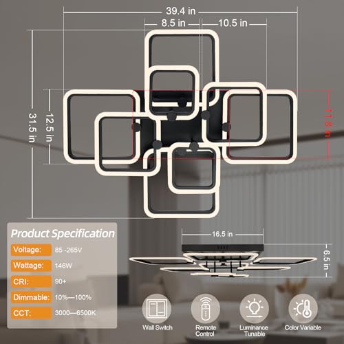 Dimmable Modern LED Ceiling Light 8