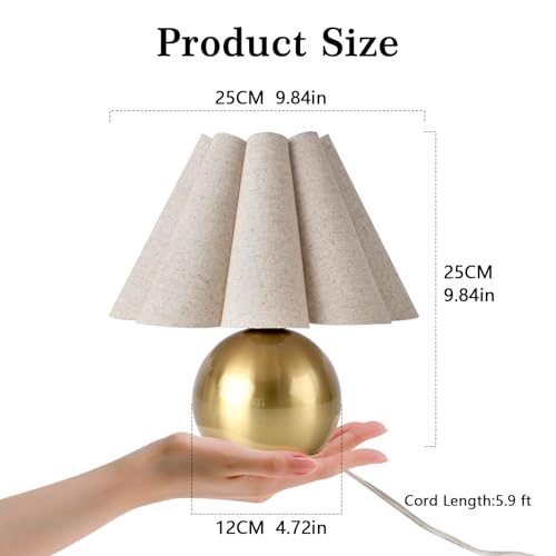 Gold Small Bedside Table Lamp for Bedroom