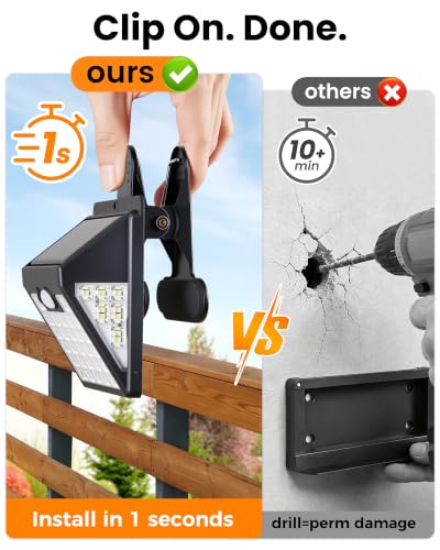 4 Pack Clip On Solar Lights Outdoor