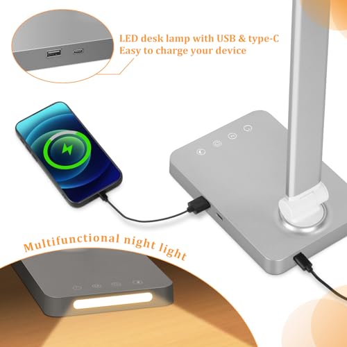 LED Desk Lamp with USB Ports