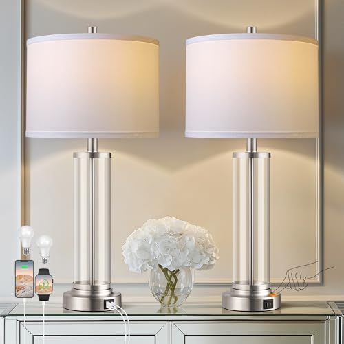 Glass Table Lamps Set of 2 (2 Count)