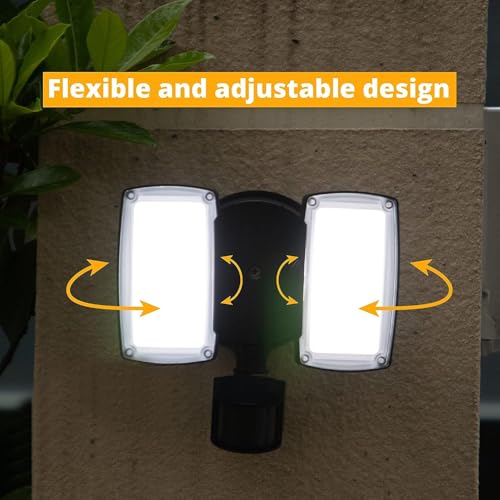 2 Pack 19W LED Flood Light Motion Sensor Outdoor