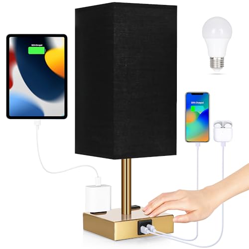 Bedside Lamp with USB Ports