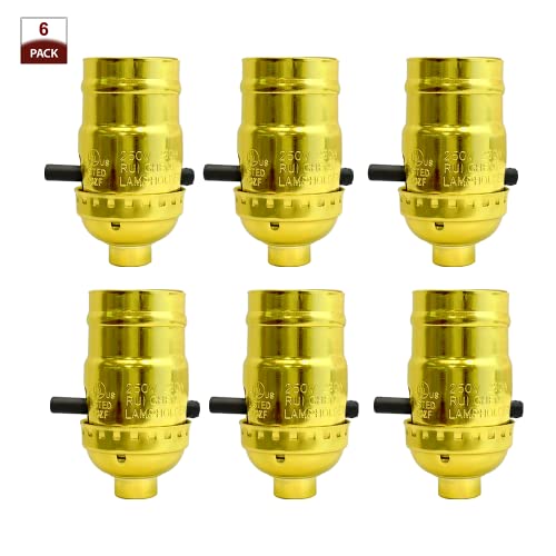 Push Through Lamp Socket for Incandescent or LED Bulbs