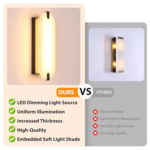 14.2 inch Alabaster Wall Sconces (2 Count)